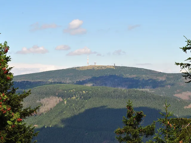 Blick auf den Brocken im Harz
